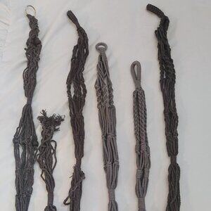 Set of 5 Hanging Macrame Plant Holders